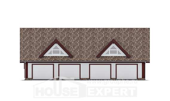 145-002-Л Проект гаража из газосиликатных блоков, House Expert
